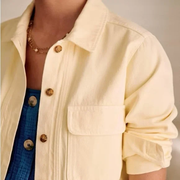 NWT - Sezane - Willa Jacket - Pastel Yellow - Small